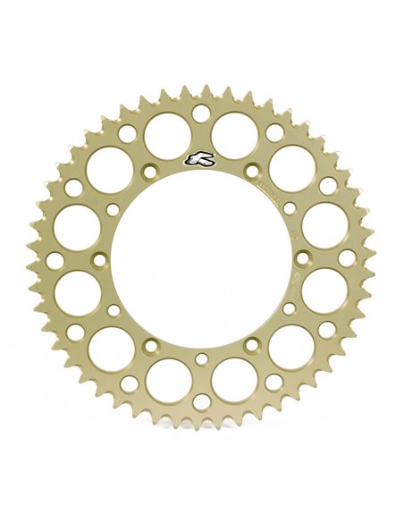 Corona RENTHAL aluminio ultraligera autolimpiable 123U - Paso 520 - Hard Anodized Limited Edition 123U-520-51GPHA