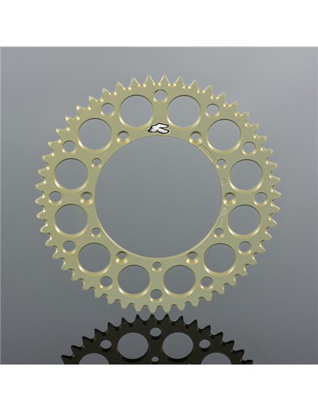 Corona RENTHAL aluminio ultraligera autolimpiable 123U - Paso 520 - Hard Anodized Limited Edition 123U-520-51GPHA