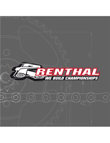 RENTHAL Chain Kit 520R1 13/49 Standard - Ultra-Light Self-Cleaning Rear Sprocket 481336