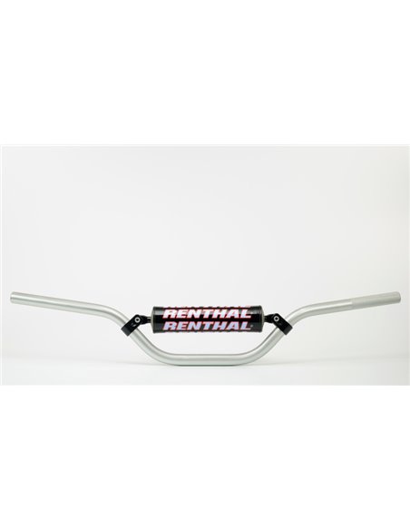 Manillar Renthal minicross KX65 plata con protector negro 783-01-SI-03-219 783-01-SI-03-219