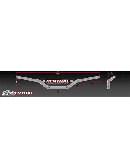Manillar RENTHAL Fatbar 821 McGrath - Hard Anodized Limited Edition 821-01-HA