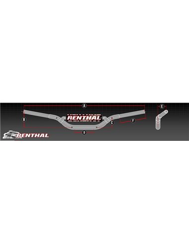 Manillar RENTHAL Fatbar 604 RC - Hard Anodized Limited Edition 604-01-HA