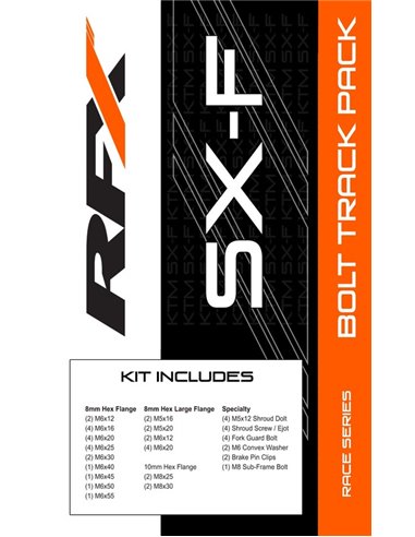Kit de tornillería Track Pack RFX Race Series FXBK5060055SV