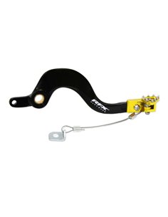 Pedal de freno trasero RFX Pro FT (negro/amarillo) - Suzuki RMZ250/450 FXRB3020099YL