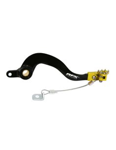 Pedal de freno trasero RFX Pro FT (negro/amarillo) - Suzuki RMZ250 FXRB3010099YL