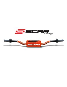 Manillar SCAR O² Color High Ø28,6mm - Naranja / Protector naranja S9132OR-OR