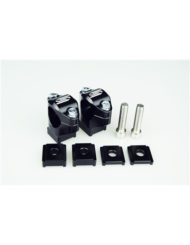 Torretas de manillar SCAR Ø28.6mm altura regulable 30-45mm (para tija OEM) - Negro P65