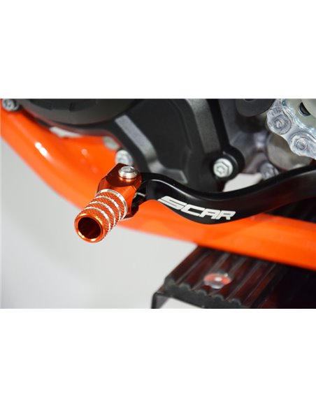 Pedal de cambio SCAR - Negro / Puntera naranja GSL501