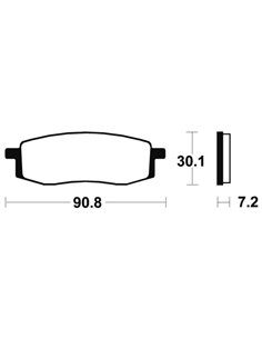 Pastillas de freno Tecnium MOR80 Sinterizadas MOR80