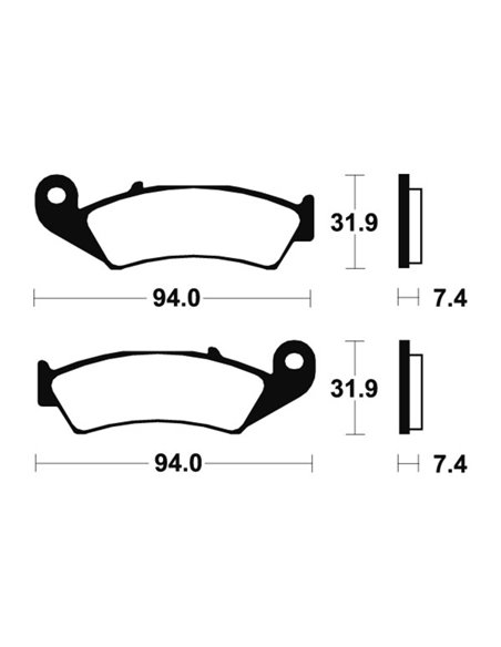 Pastillas de freno Tecnium Scooter orgánicas ME103 ME103