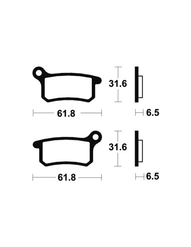 Pastillas de freno Tecnium MOR283 Sinterizadas MOR283
