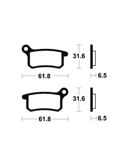 Pastillas de freno Tecnium MOR283 Sinterizadas MOR283