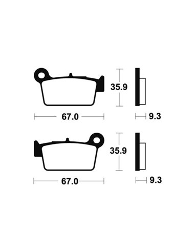 Pastillas de freno Tecnium MR290 Sinterizadas deportivas MR290