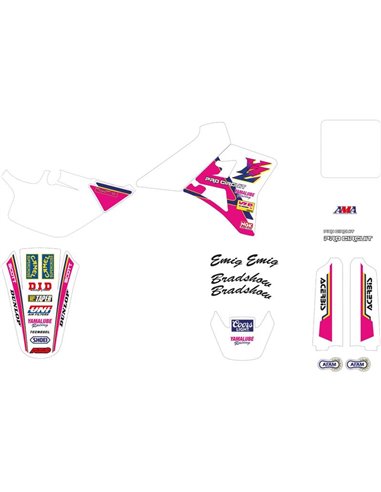 Kit adhesivos TECNOSEL Replica Team Yamaha 1993 USA 22V03