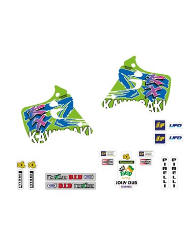 Kit adhesivos completo TECNOSEL Team Kawasaki 1993 84V00