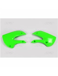 Paneles laterales radiador UFO verde Kawasaki KX65/KLX110 KA03733026