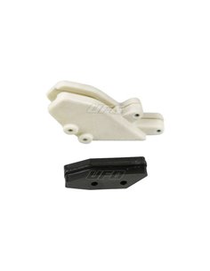 UFO Chain Guide + Slider Kit Translucent White/Black Kawasaki KX125/250 3032006