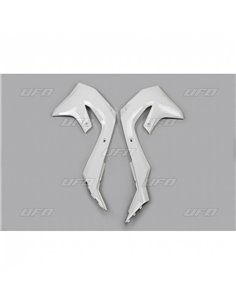 Plásticos laterales de radiador UFO blanco Kawasaki KX450 KA04751047