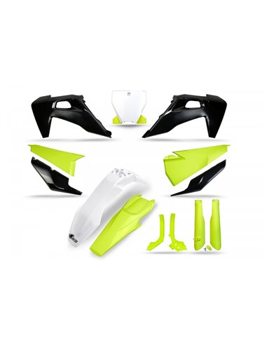 Kit de plástica UFO amarillo flúor y gris, Husqvarna TC , todos los modelos, 2019-2021 HUKIT624@111