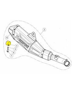 DB-Killer/restrictor acústico opcional Akrapovic AKRAPOVIC V-TUV349