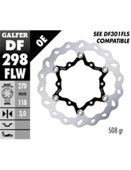 Disco de freno Wave® GALFER DF298FLW