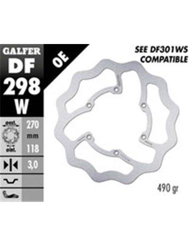 Disco de freno Wave® GALFER DF298W