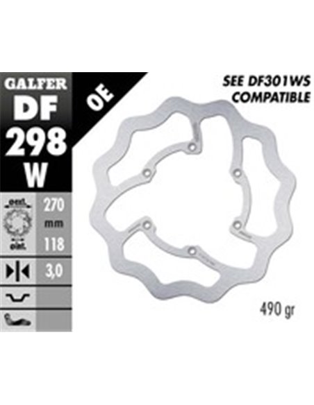 Disco de freno Wave® GALFER DF298W