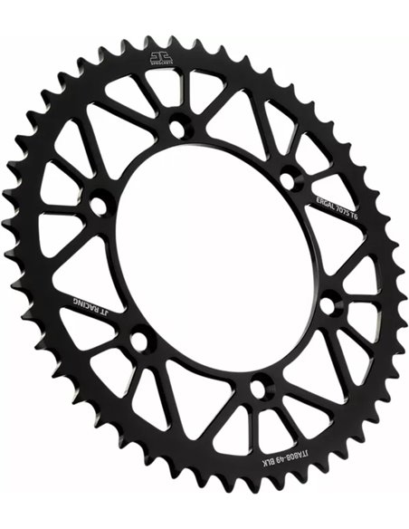 Corona en aluminio RaceLite JT SPROCKETS JTA808.49BLK