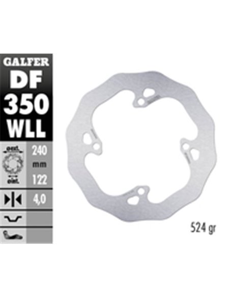 Disco de freno Wave® GALFER DF350WLL
