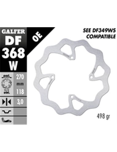 Disco de freno Wave® GALFER DF368W