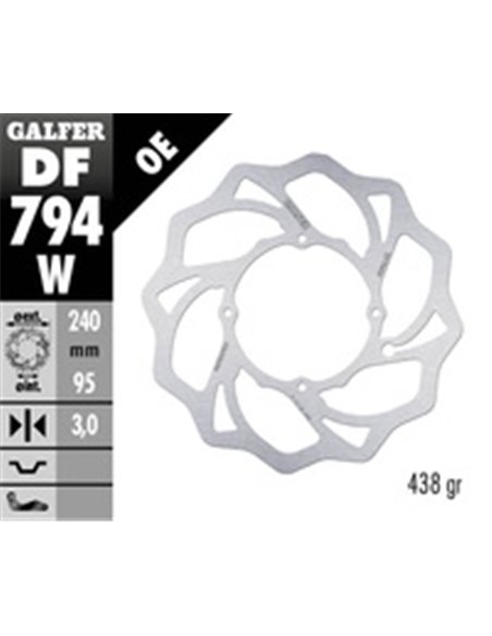 Disco de freno Wave® GALFER DF794W