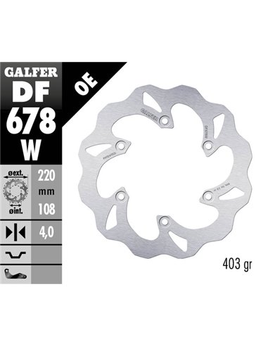 Disco de freno Wave® GALFER DF678W