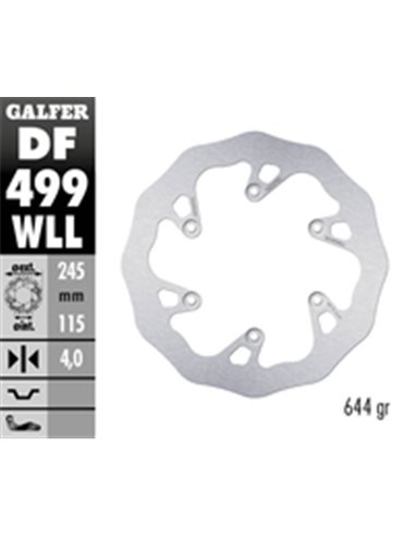 Disco de freno Wave® GALFER DF499WLL