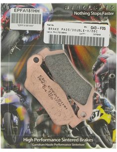 Pastillas de freno de prestaciones extremas sinterizadas "EPFA" EBC EPFA181HH