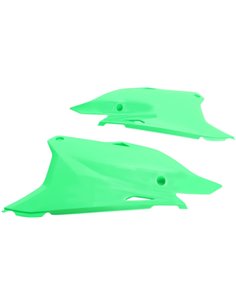 Caches latéraux vert fluo Kawasaki Ka04729-Aflu UFO-Plast