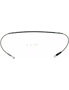 Latiguillo de freno trenzado en acero inox. MOOSE OFFROAD Y01-1-070/P-CL