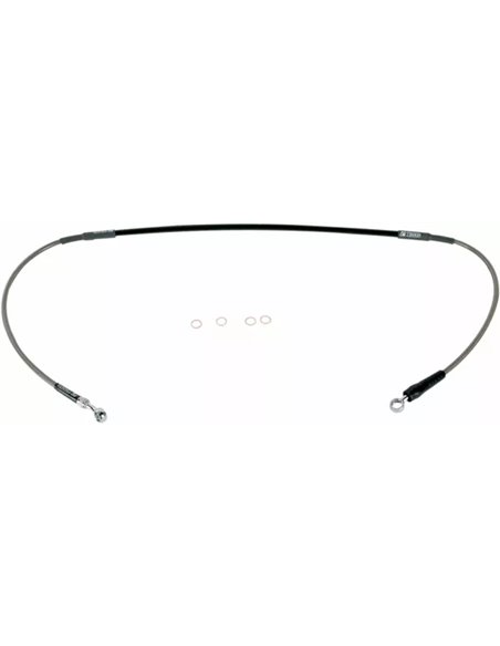 Latiguillo de freno trenzado en acero inox. MOOSE OFFROAD Y01-1-070/P-CL