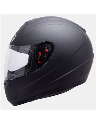 Casque intégral pour enfants, garçons et filles, moto, MT Thunder II Kids, noir mat uni, taille L