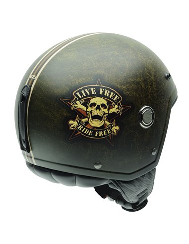 Open Jet Motorcycle Helmet Custom Cafe Racer NZI Tonup Ride Free 55-56 Size S Shell 1