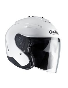 Open Face Motorcycle Helmet Sun Visor HJC IS-33 II Metal White Size XL