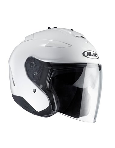 Open Face Motorcycle Helmet Sun Visor HJC IS-33 II Metal White Size XL