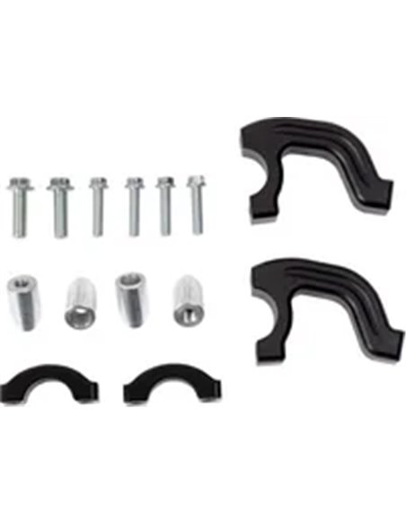Deflectores paramanos Evo 2 Black con abrazaderas cónicas MOOSE OFFROAD 50-5218B