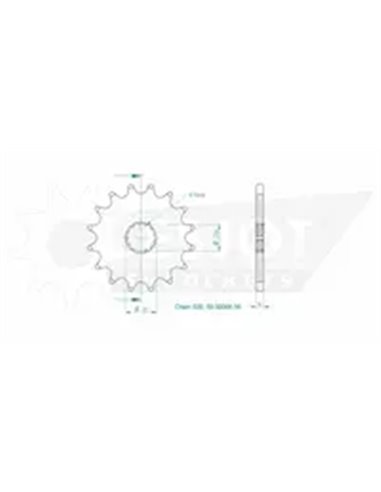 PIÑÓN DELANTERO ESTÁNDAR 520 ESJOT 50-32006-16