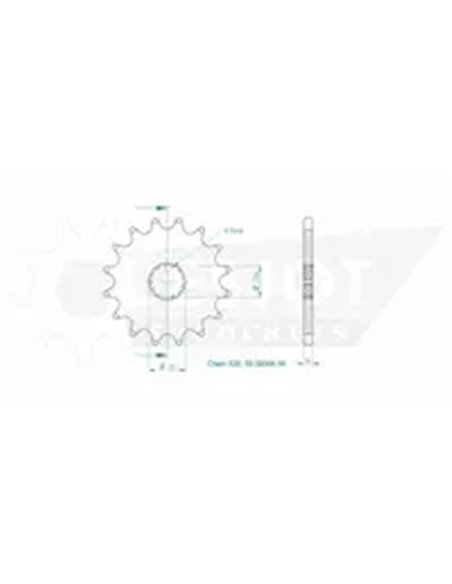 PIÑÓN DELANTERO ESTÁNDAR 520 ESJOT 50-32006-16