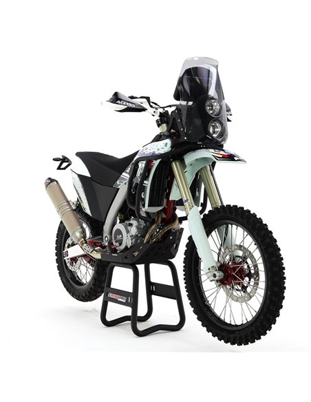 Defensas laterales y de motor trail aluminio negro texturado CROSSPRO AJP PR7 650 Adventure 17-24