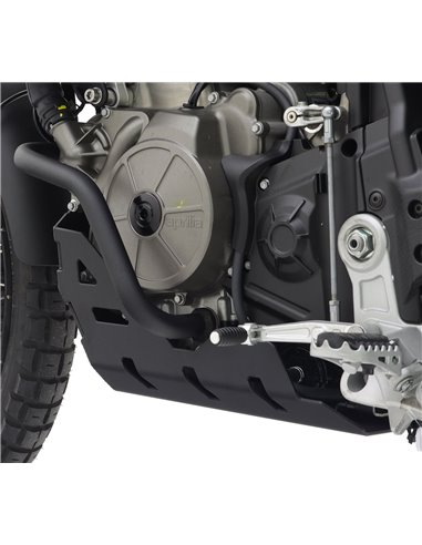 Protector de carter trail aluminio negro texturado CROSSPRO APRILIA TUAREG 660 2022-2024