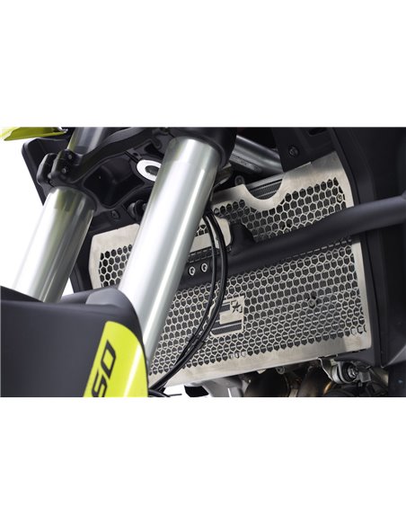 Protector de radiador trail inox cepillado CROSSPRO APRILIA TUAREG 660 2022-2024