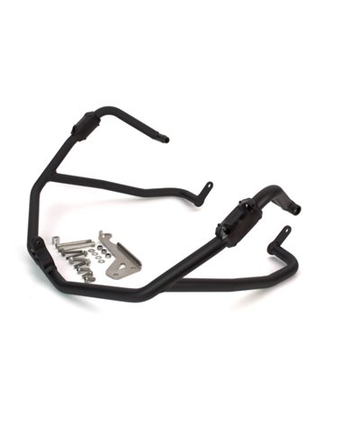 Defensas laterales y de motor trail aluminio negro texturado CROSSPRO Benelli TRK 502 17-24 y TRK 502X 18-24