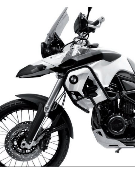 Defensas laterales y de motor trail aluminio azul CROSSPRO BMW F 800 GS 2007-2016