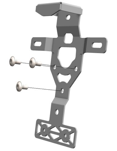 Soporte de matricula inox cepillado CROSSPRO DUCATI DESERTX 2022-2024